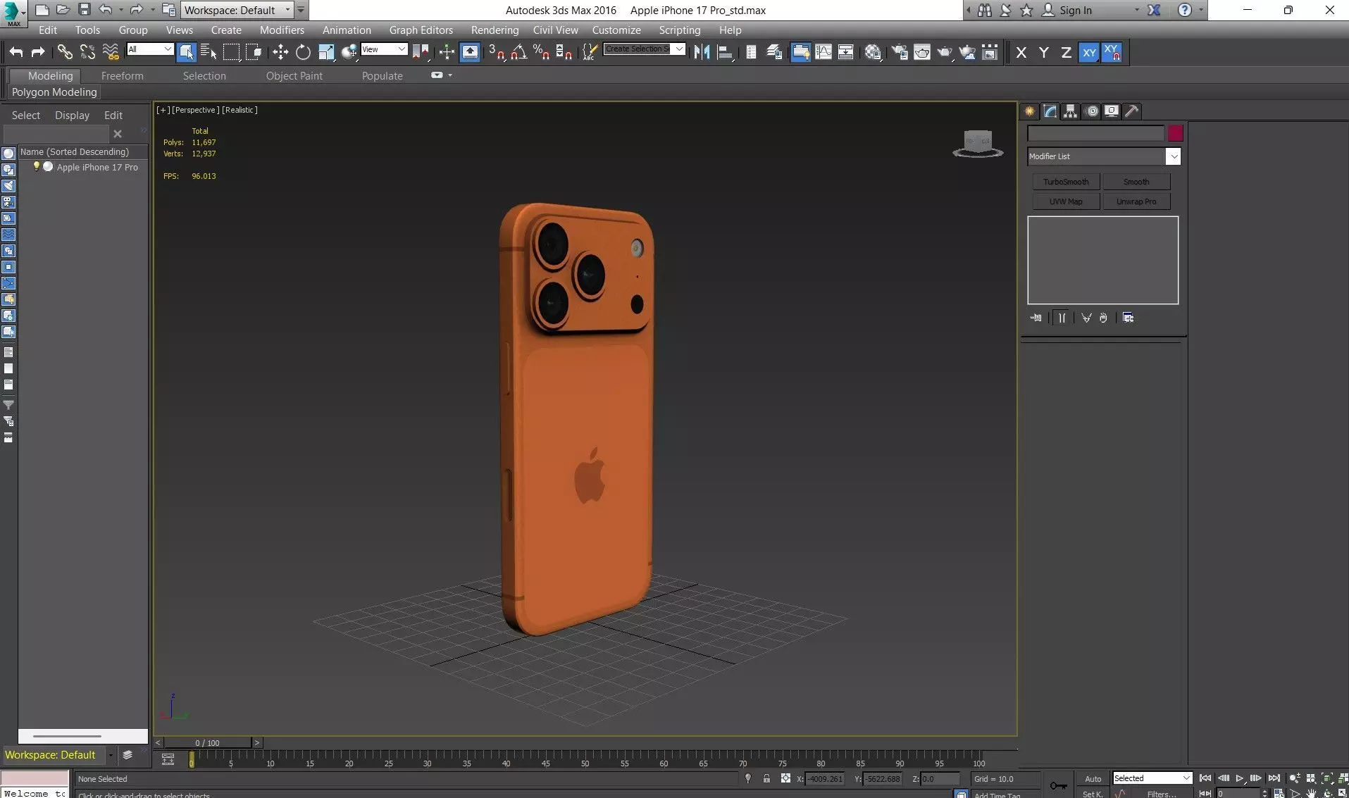 Apple iPhone 17 Pro Low-poly 3D model_31