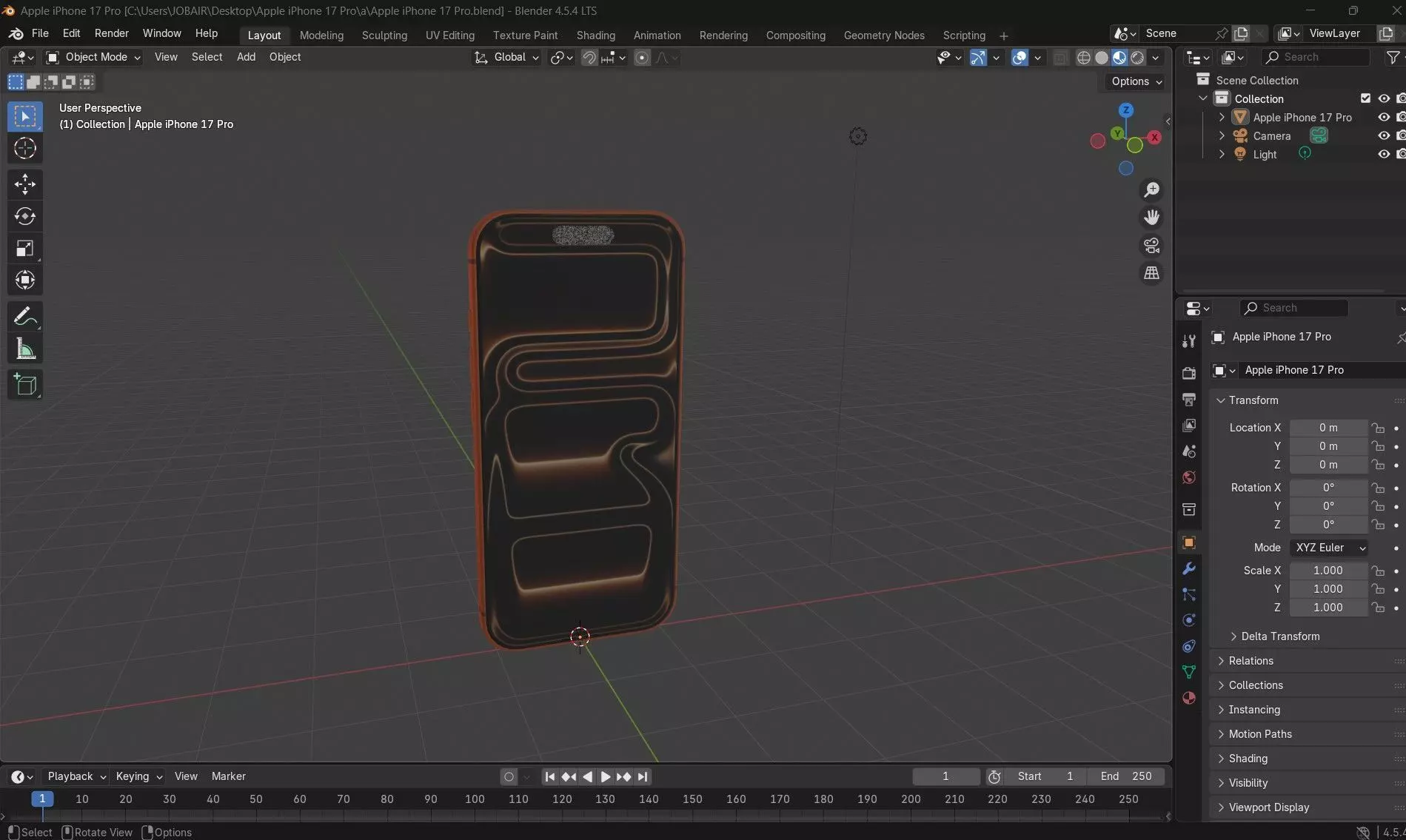 Apple iPhone 17 Pro Low-poly 3D model_28