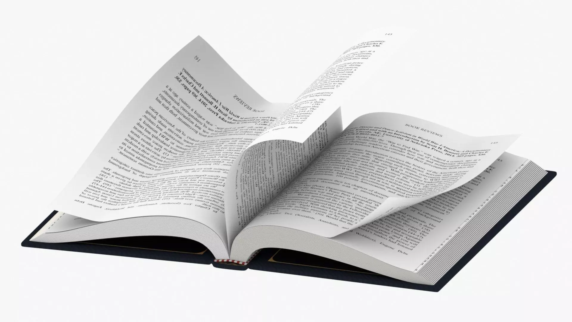 Realistic Black Cover Fully Animated Book Low-poly 3D model_1