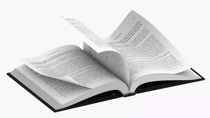 Realistic Black Cover Fully Animated Book