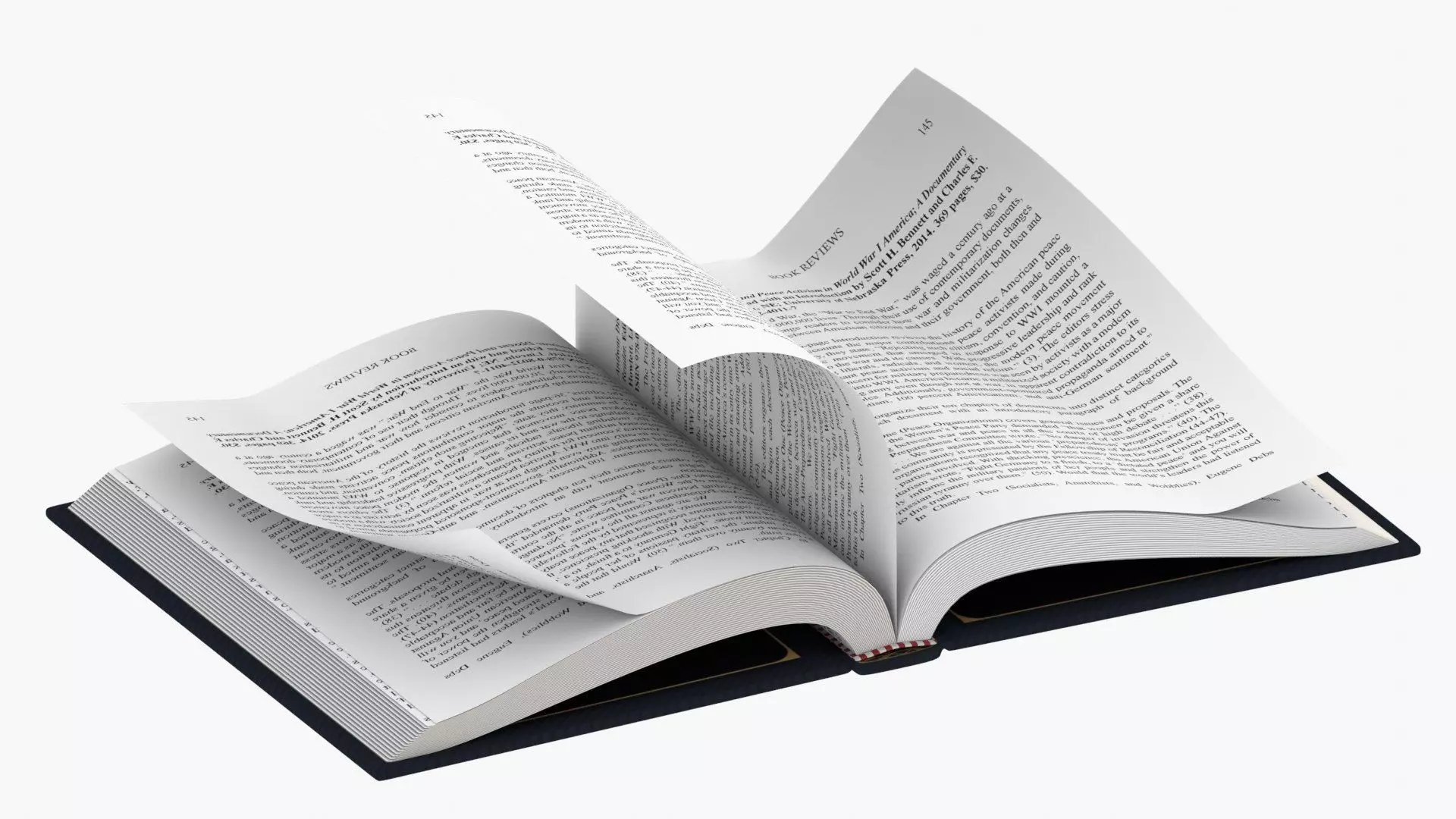 Realistic Black Cover Fully Animated Book Low-poly 3D model_0