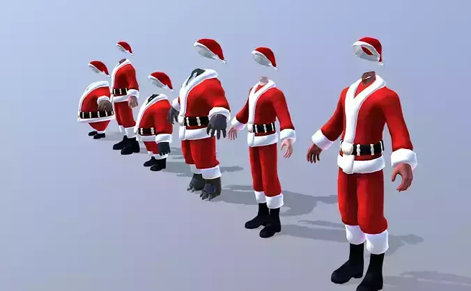 Christmass Male Random Outpit and Costumes GLB