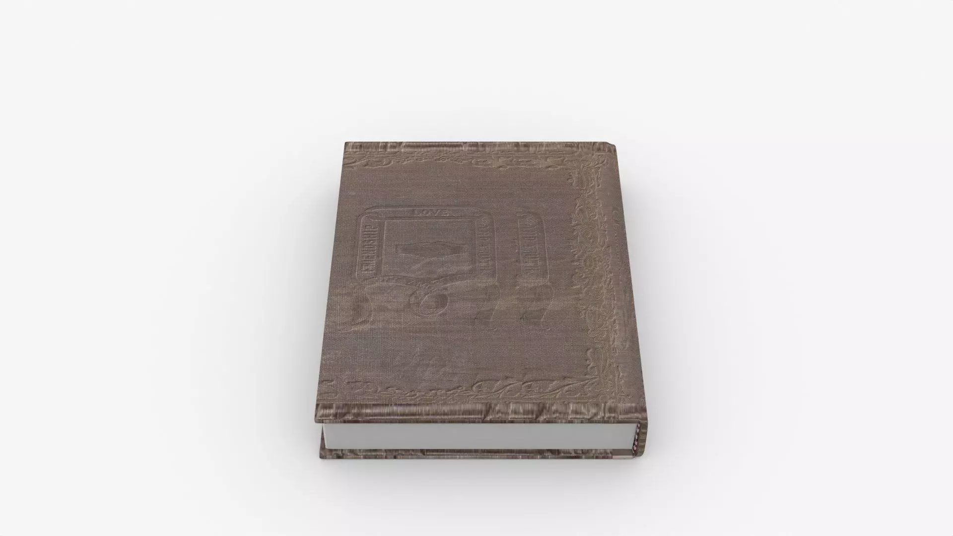 Brown Cover Book Animated Low-poly 3D model_6