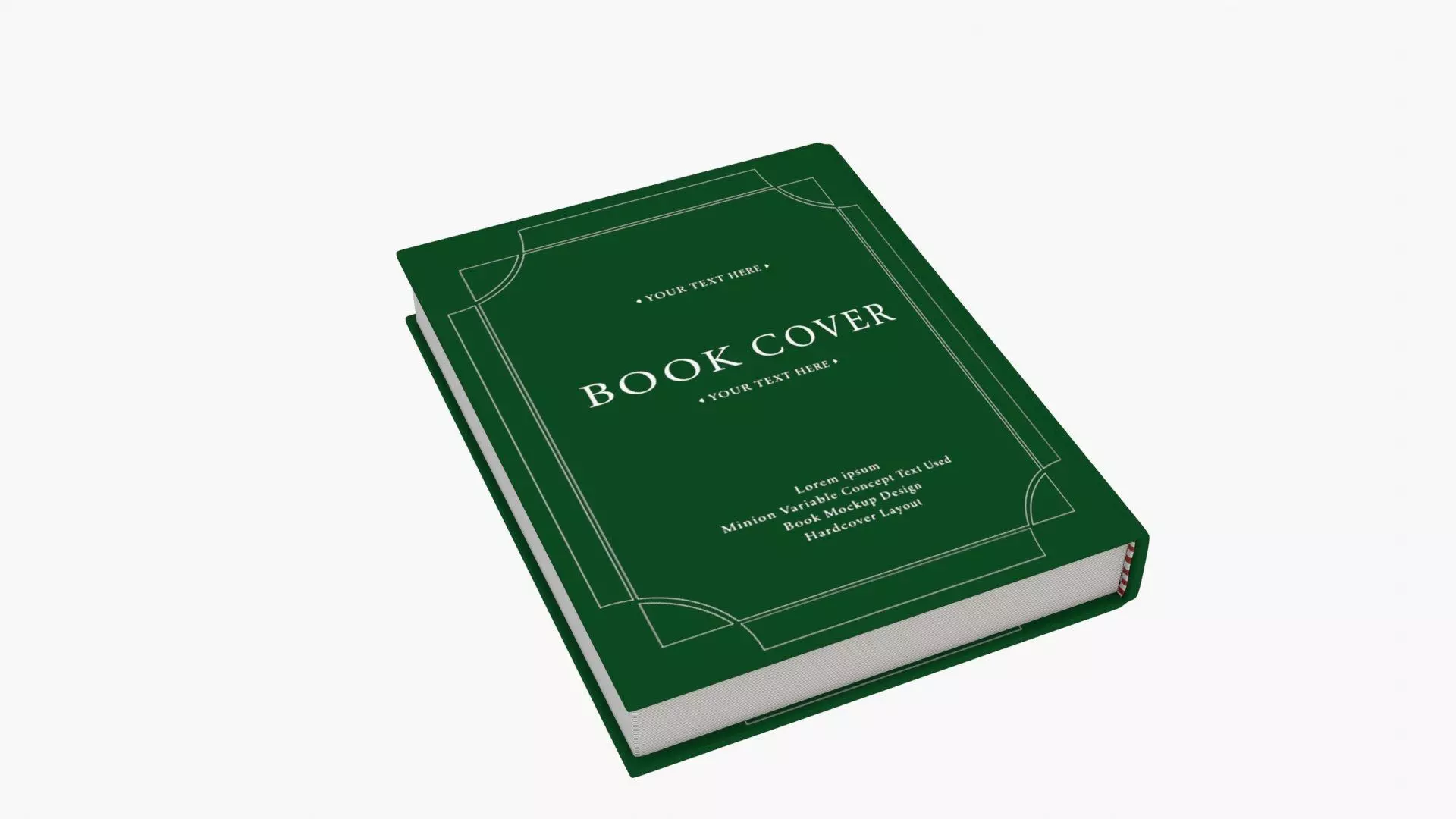 Green Cover Animated Book Low-poly 3D model_1