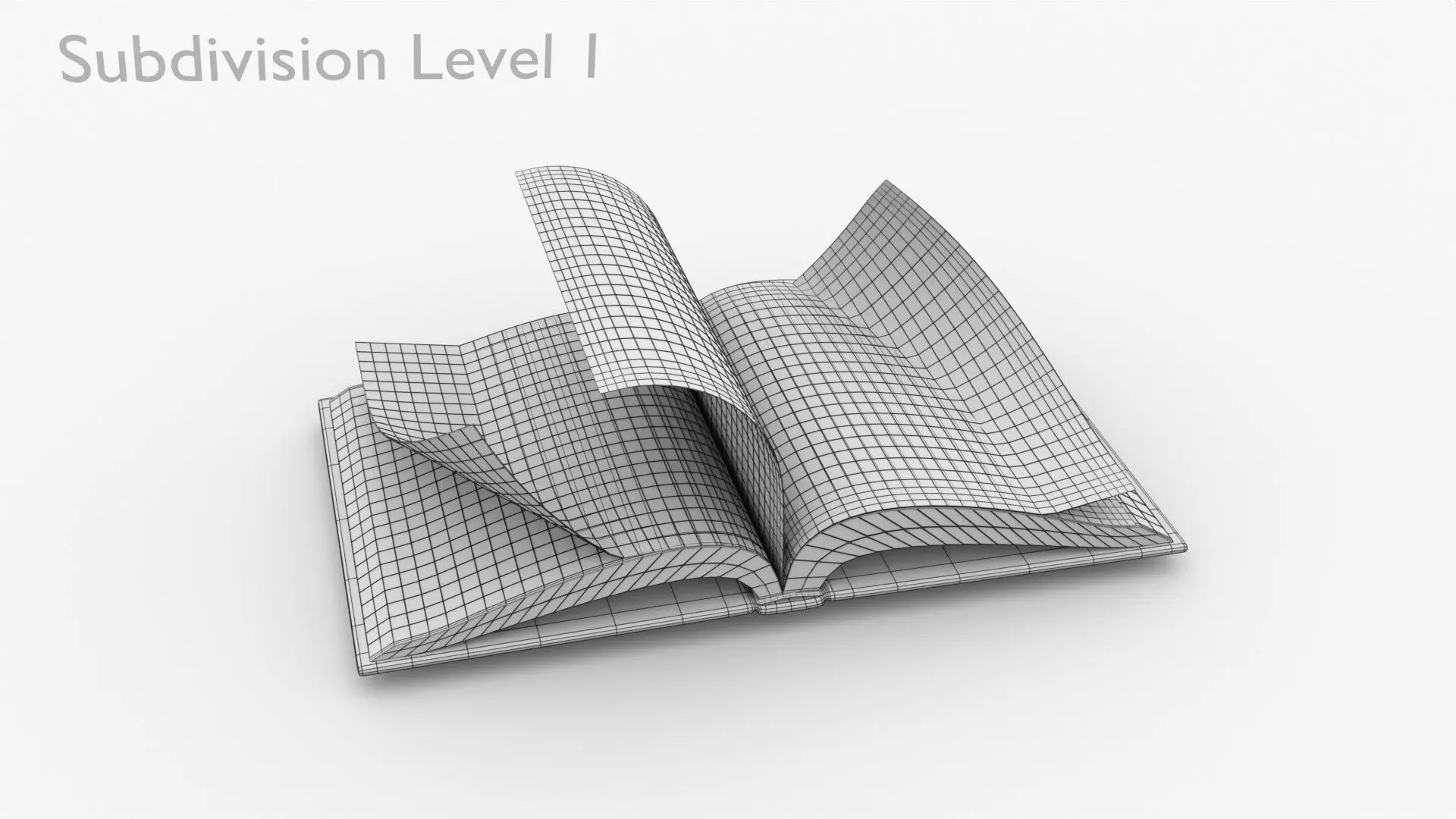 Green Cover Animated Book Low-poly 3D model_9