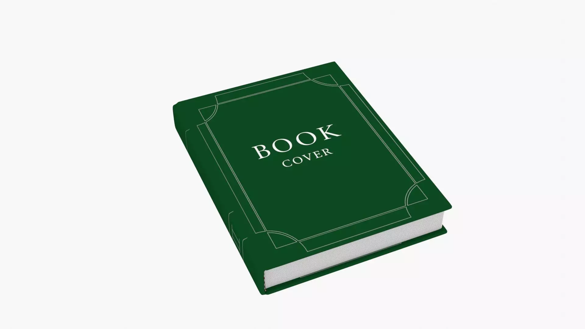 Green Cover Animated Book Low-poly 3D model_0