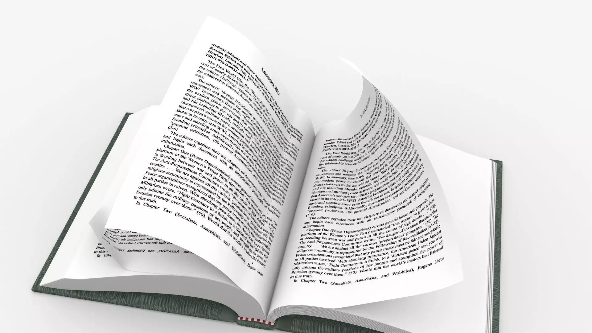 Green Cover Book Animated Low-poly 3D model_4