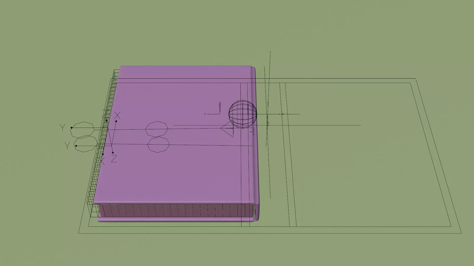 Historical Reading Book Animated Low-poly 3D model_11