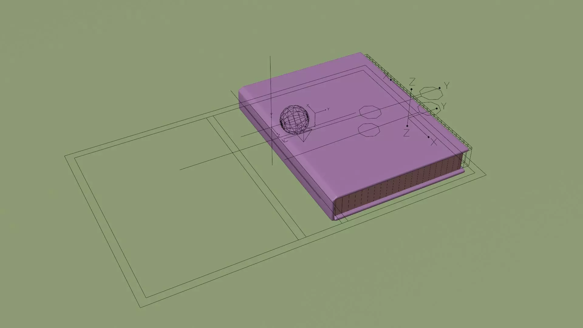 Historical Reading Book Animated Low-poly 3D model_8
