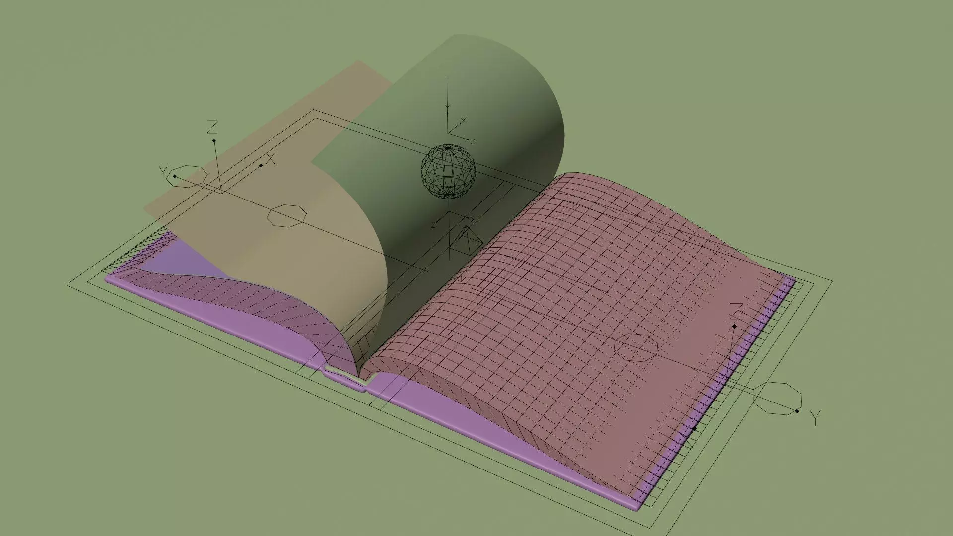 Light Blue Cover Book Animated Low-poly 3D model_10