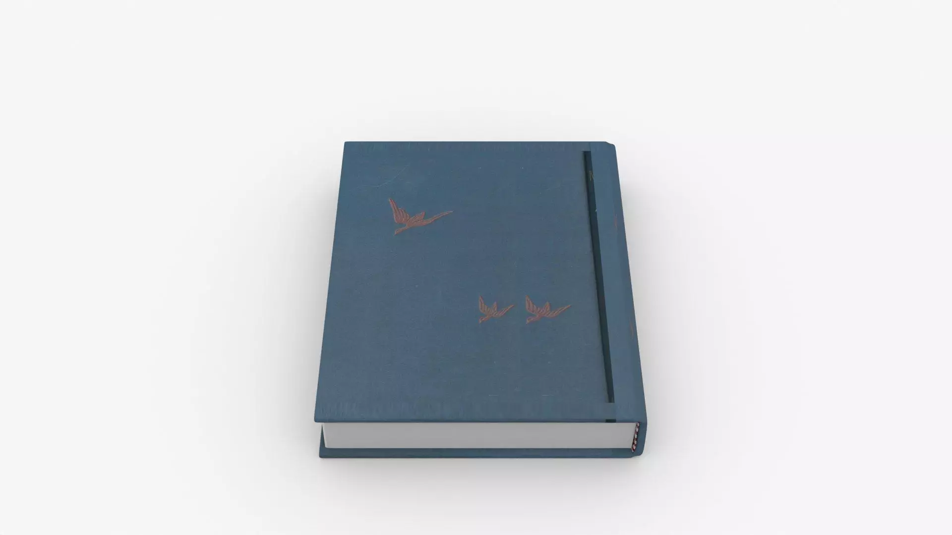 Light Blue Cover Book Animated Low-poly 3D model_6