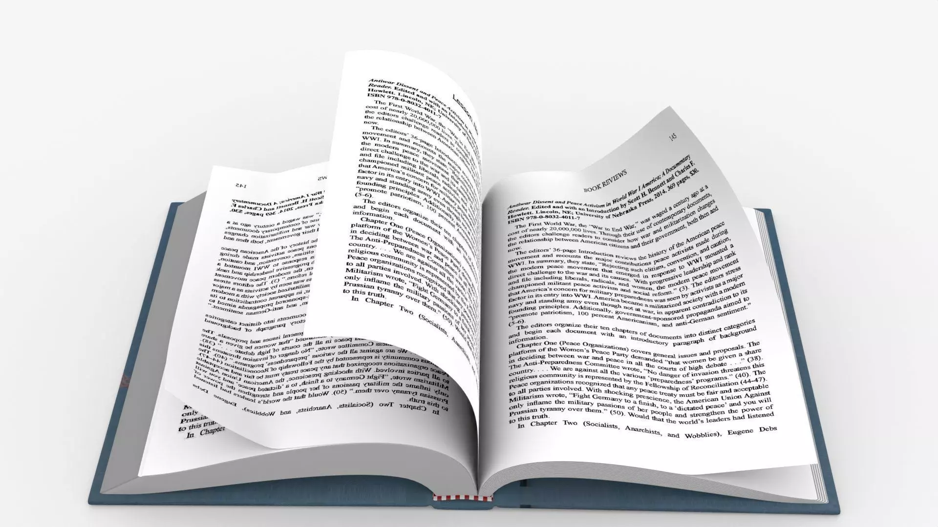 Light Blue Cover Book Animated Low-poly 3D model_5