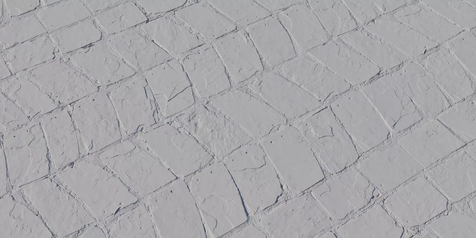 Hand Laid Basalt Cobblestone With Soil PBR Texture Texture_2