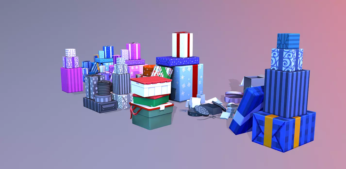 Christmass Gifts and Soveniers GLB 3D model_1