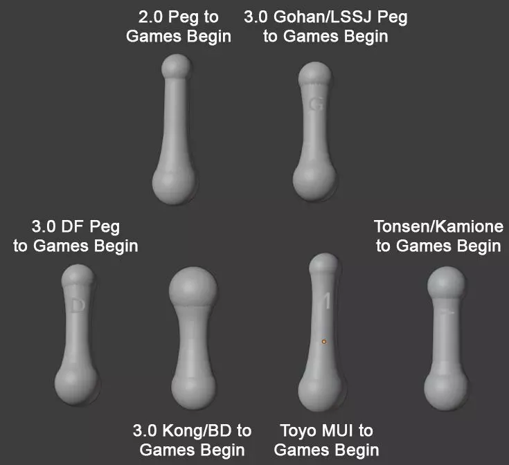 Dragon Ball Conversion Joints for SHF Son Goku - The Games Begin 3D print model