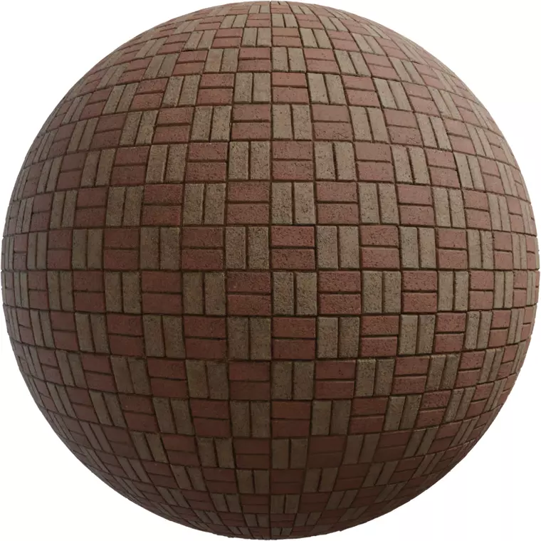 Herringbone Brick Paver Checker PBR Texture  Texture_0
