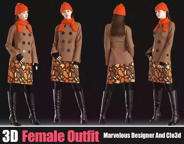 3d Famale Outfits In Marvelous Designer 