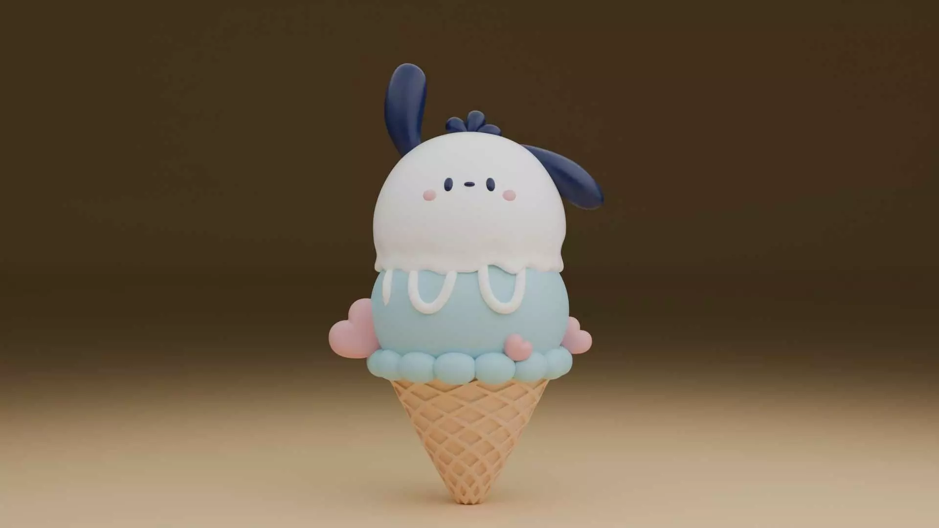 Summer sanrio ice cream pochacco 29 3D print model_0