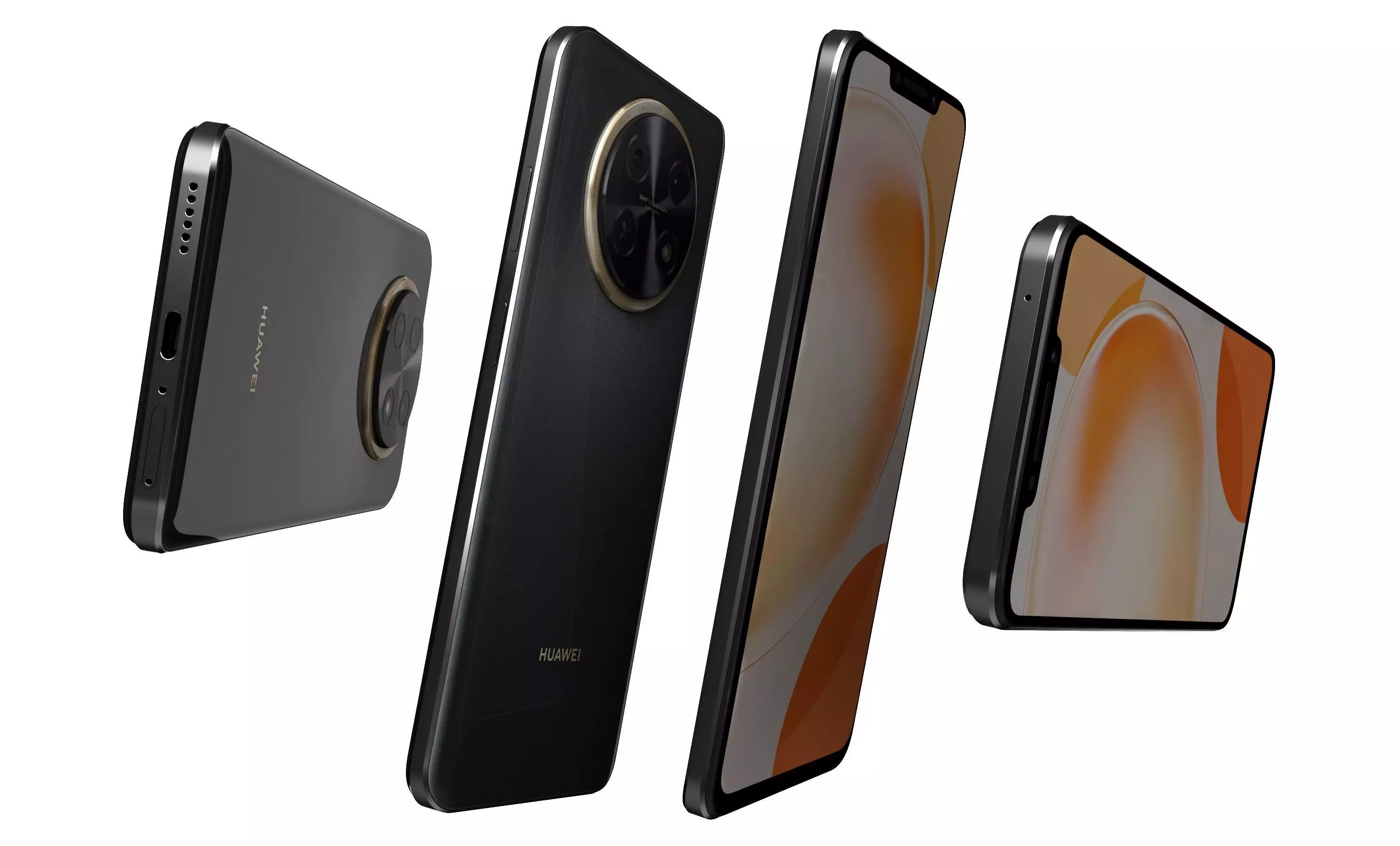 Huawei Nova Y91 Black High Poly 3D model_5