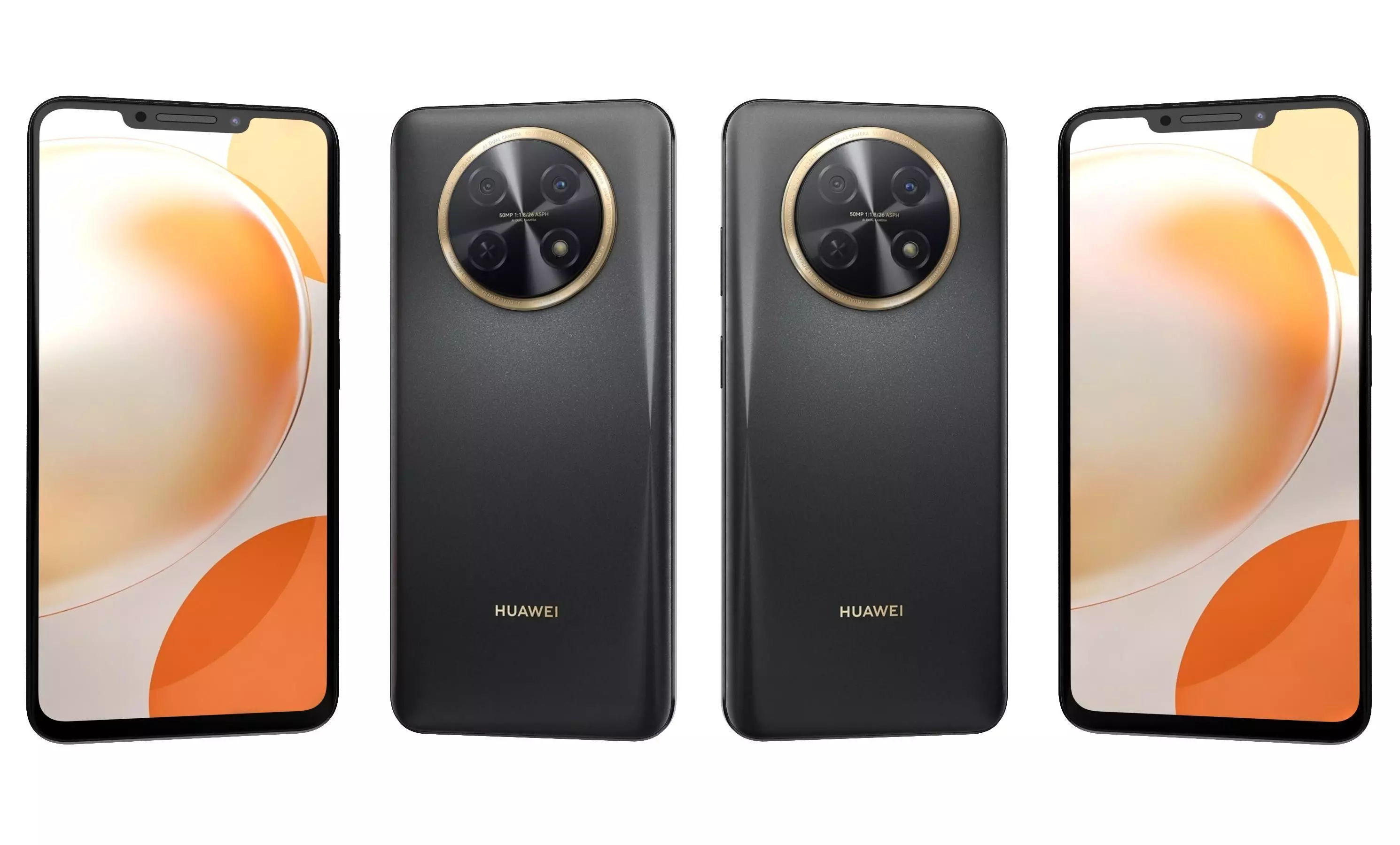 Huawei Nova Y91 Black High Poly 3D model_21