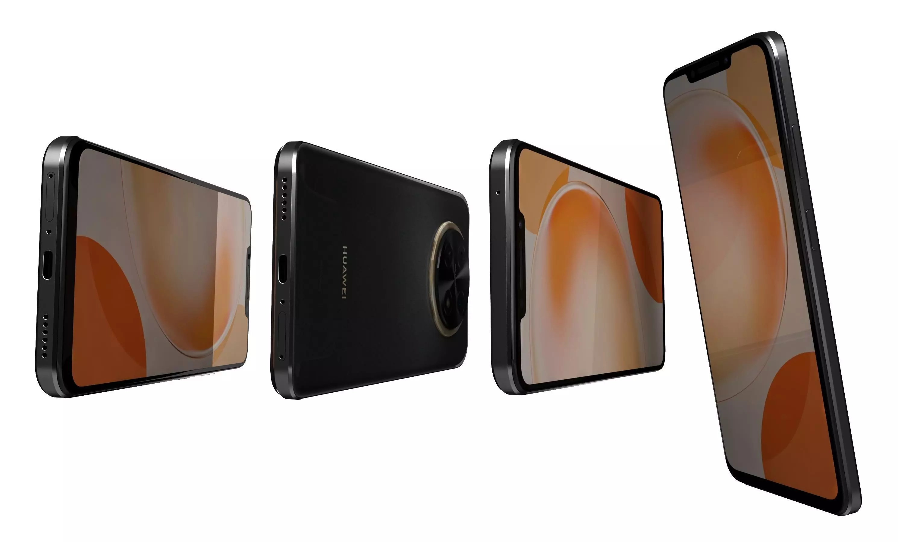 Huawei Nova Y91 Black High Poly 3D model_6