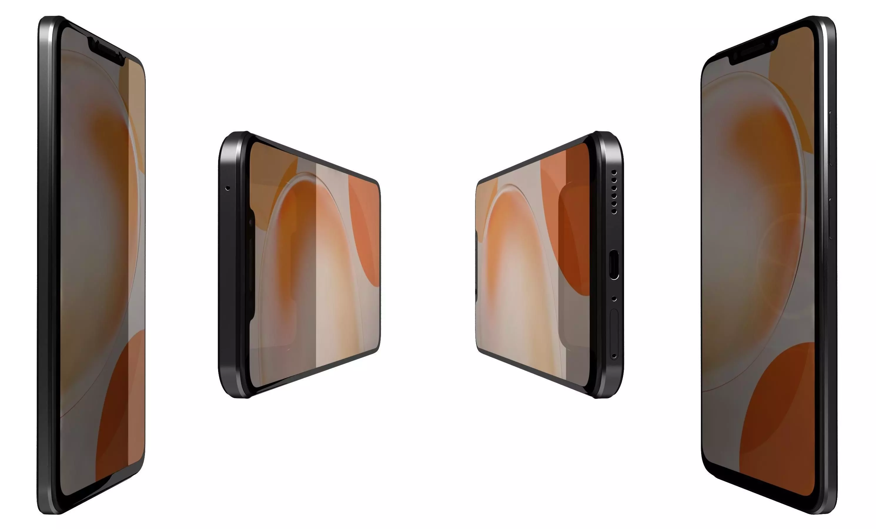 Huawei Nova Y91 Black High Poly 3D model_2