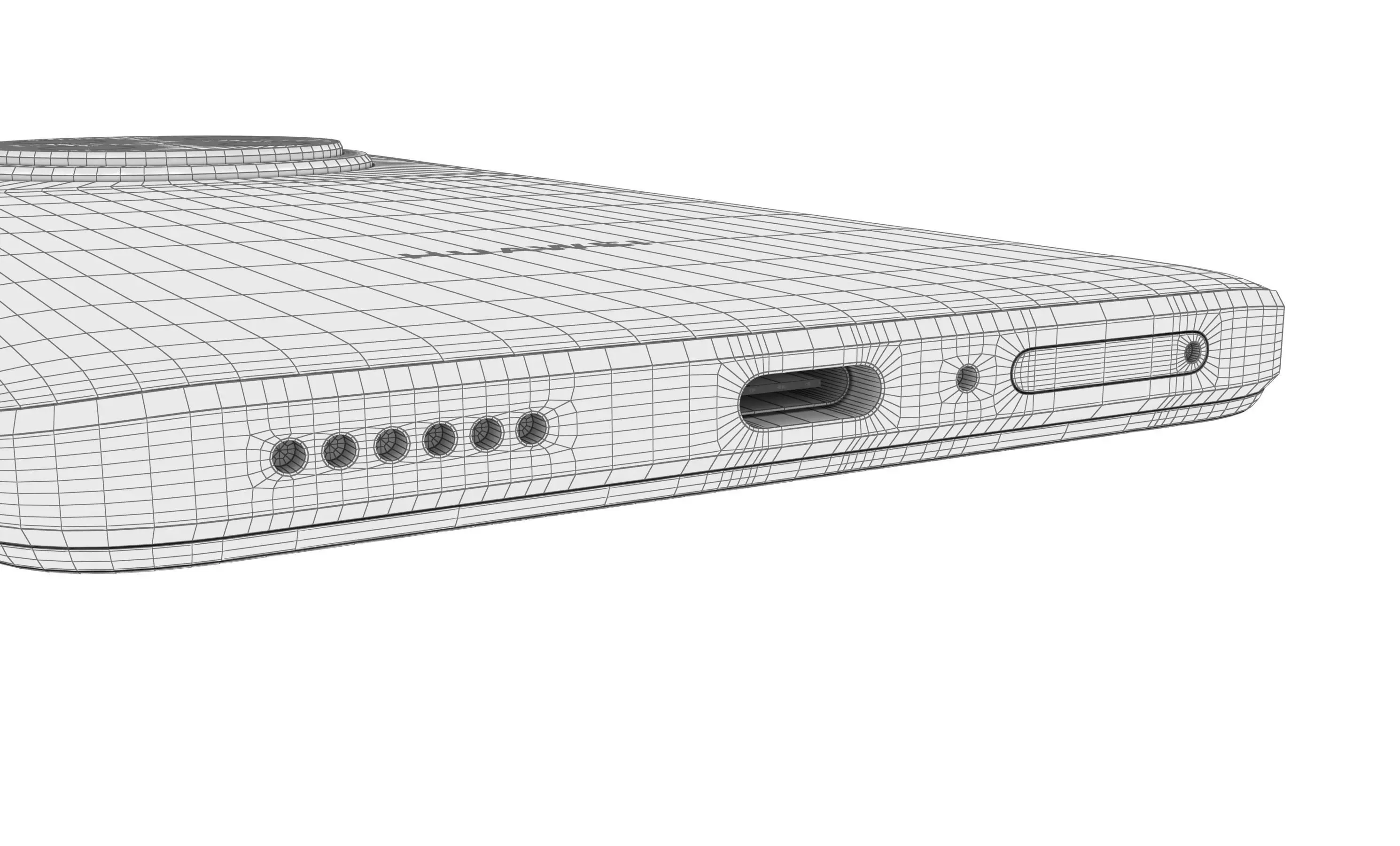 Huawei Nova Y91 Black High Poly 3D model_23