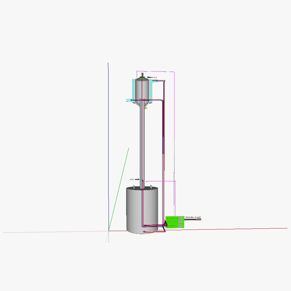 AT fractionating column 3D model CGTrader