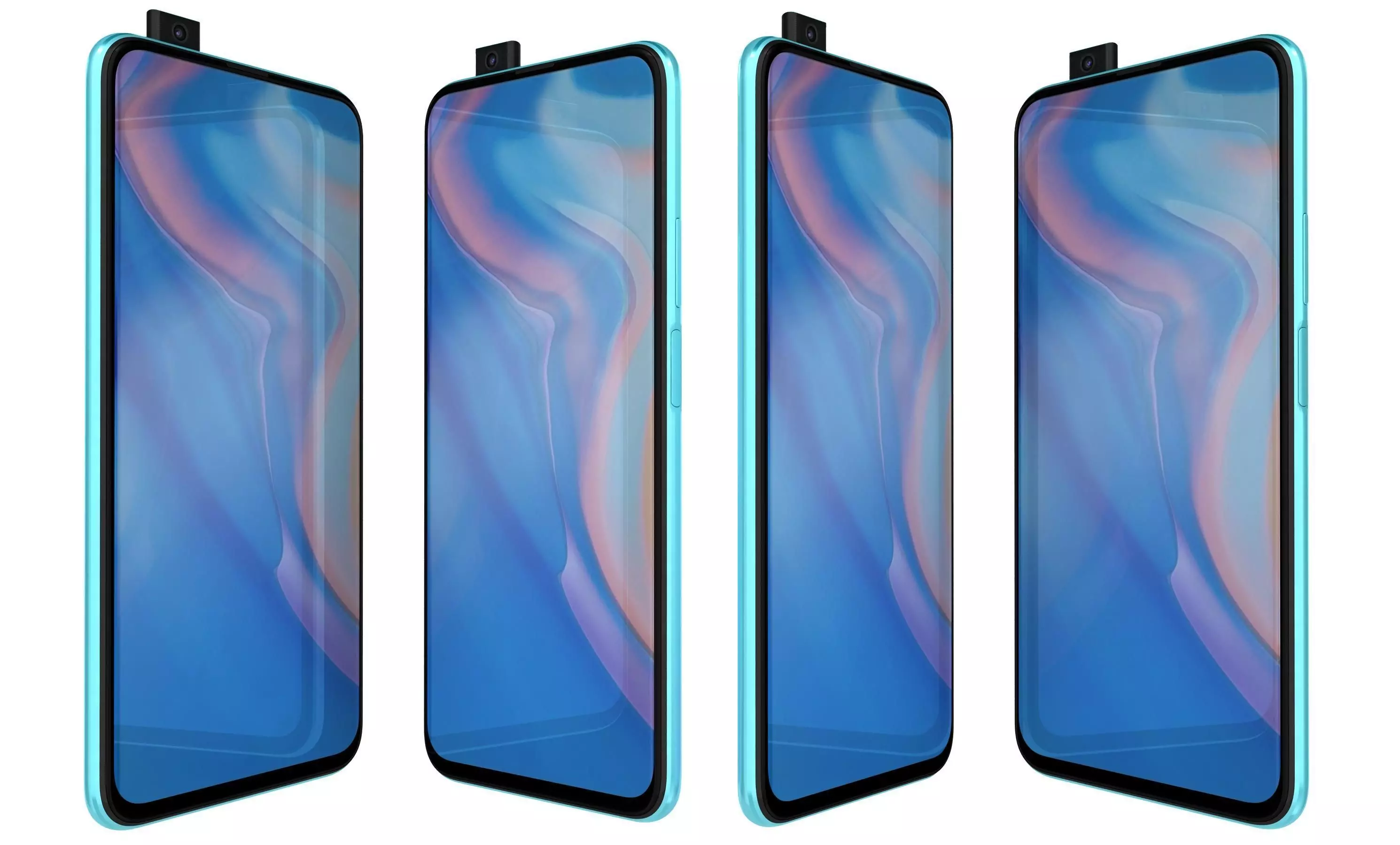 Huawei P Smart Pro 2019 Breathing Crystal High Poly 3D model_10