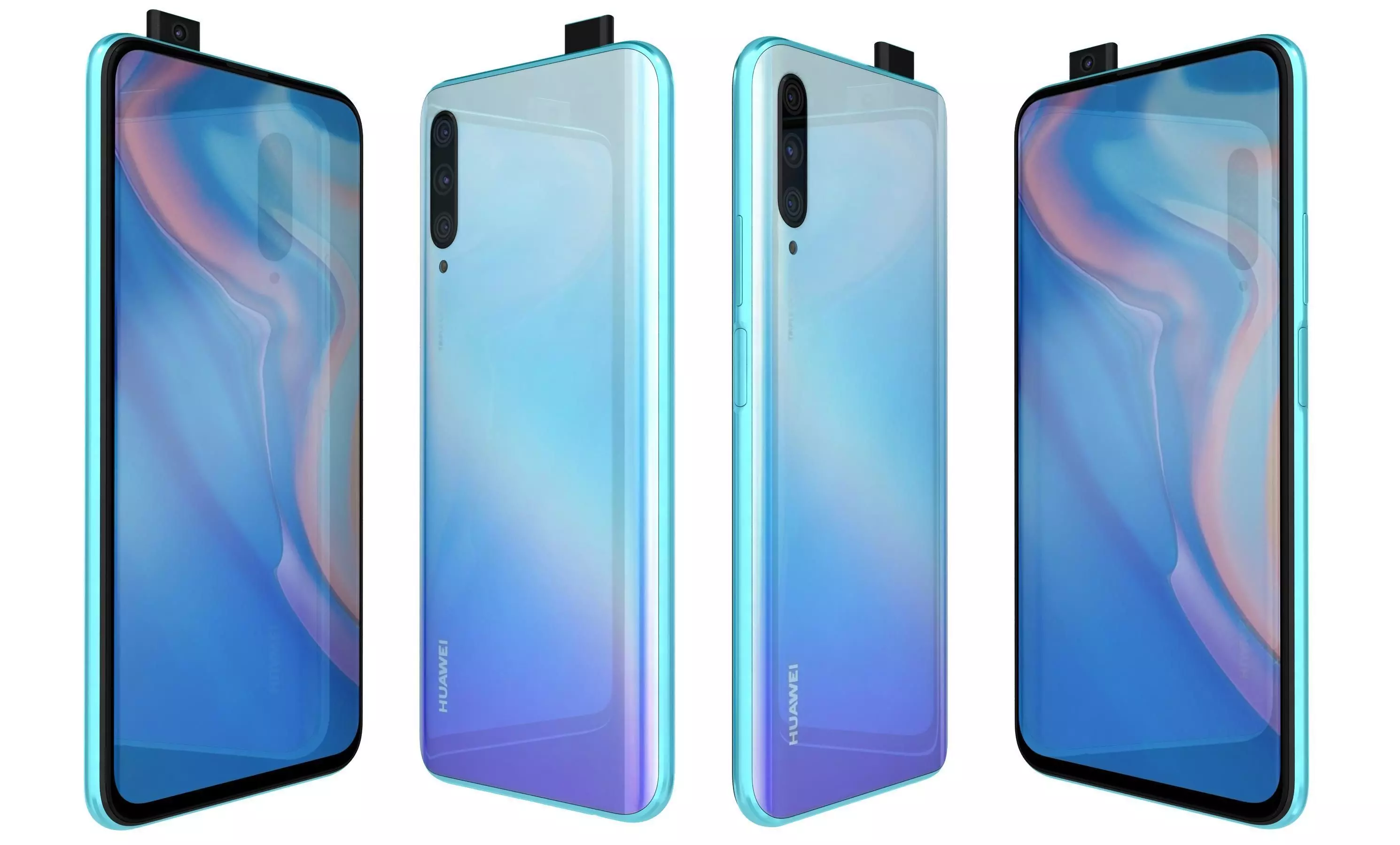 Huawei P Smart Pro 2019 Breathing Crystal High Poly 3D model_21