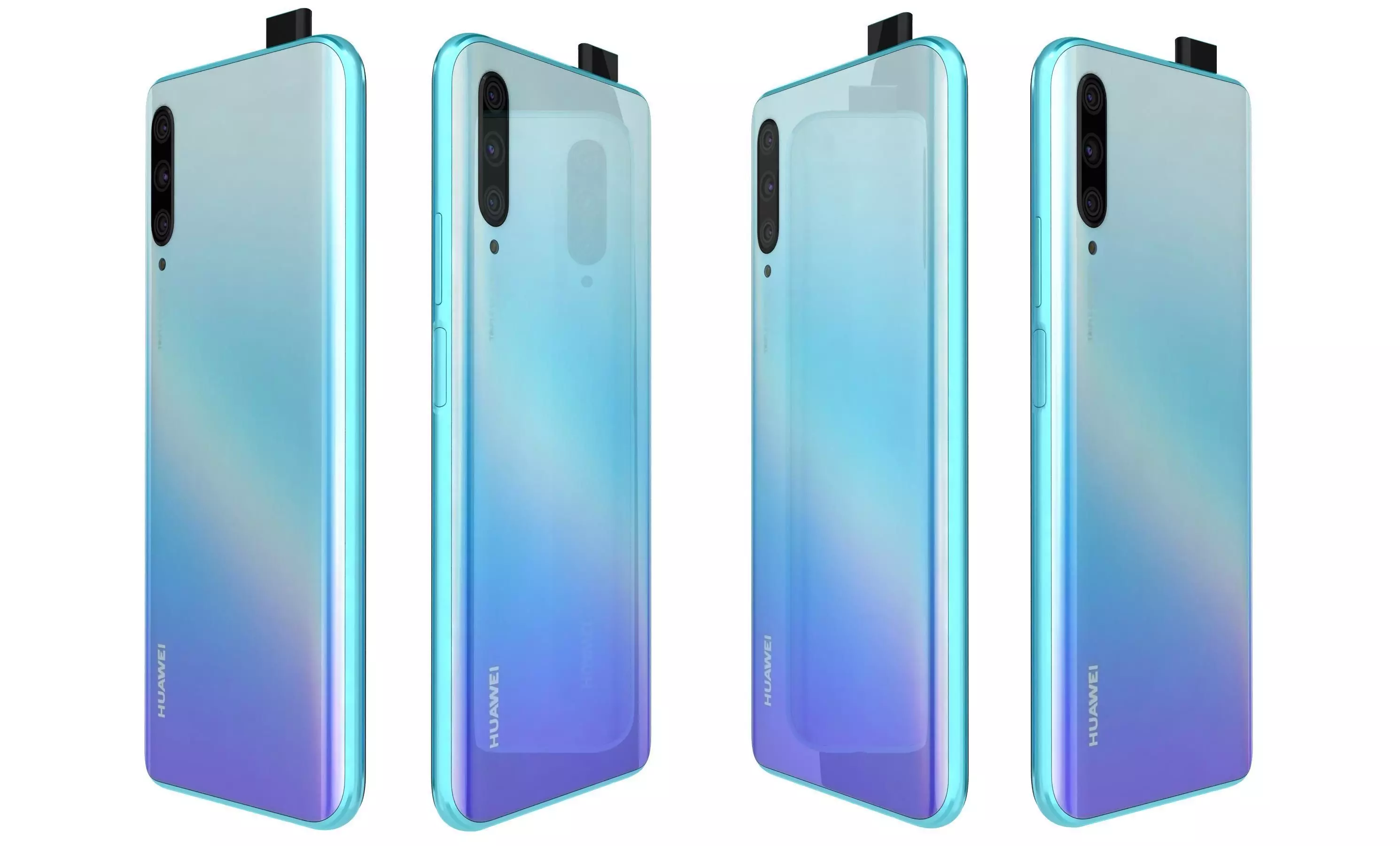 Huawei P Smart Pro 2019 Breathing Crystal High Poly 3D model_26