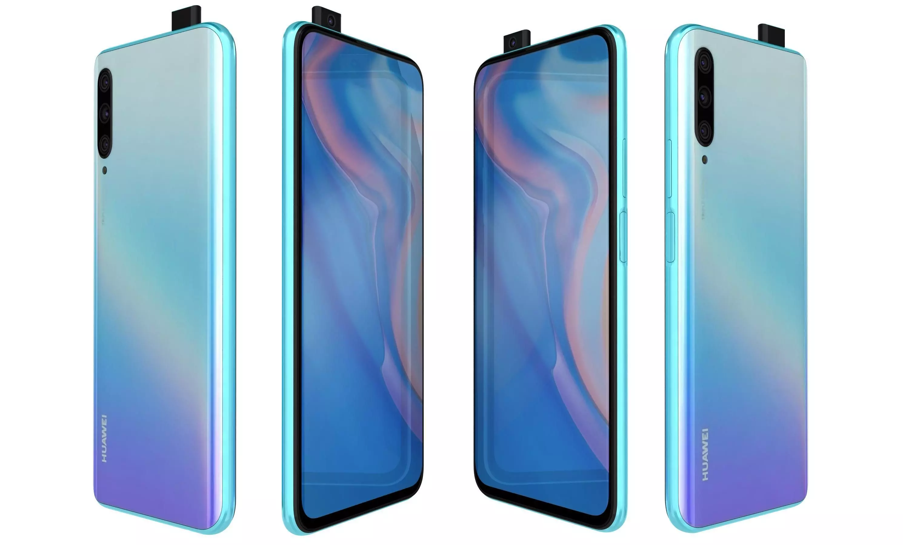 Huawei P Smart Pro 2019 Breathing Crystal High Poly 3D model_27