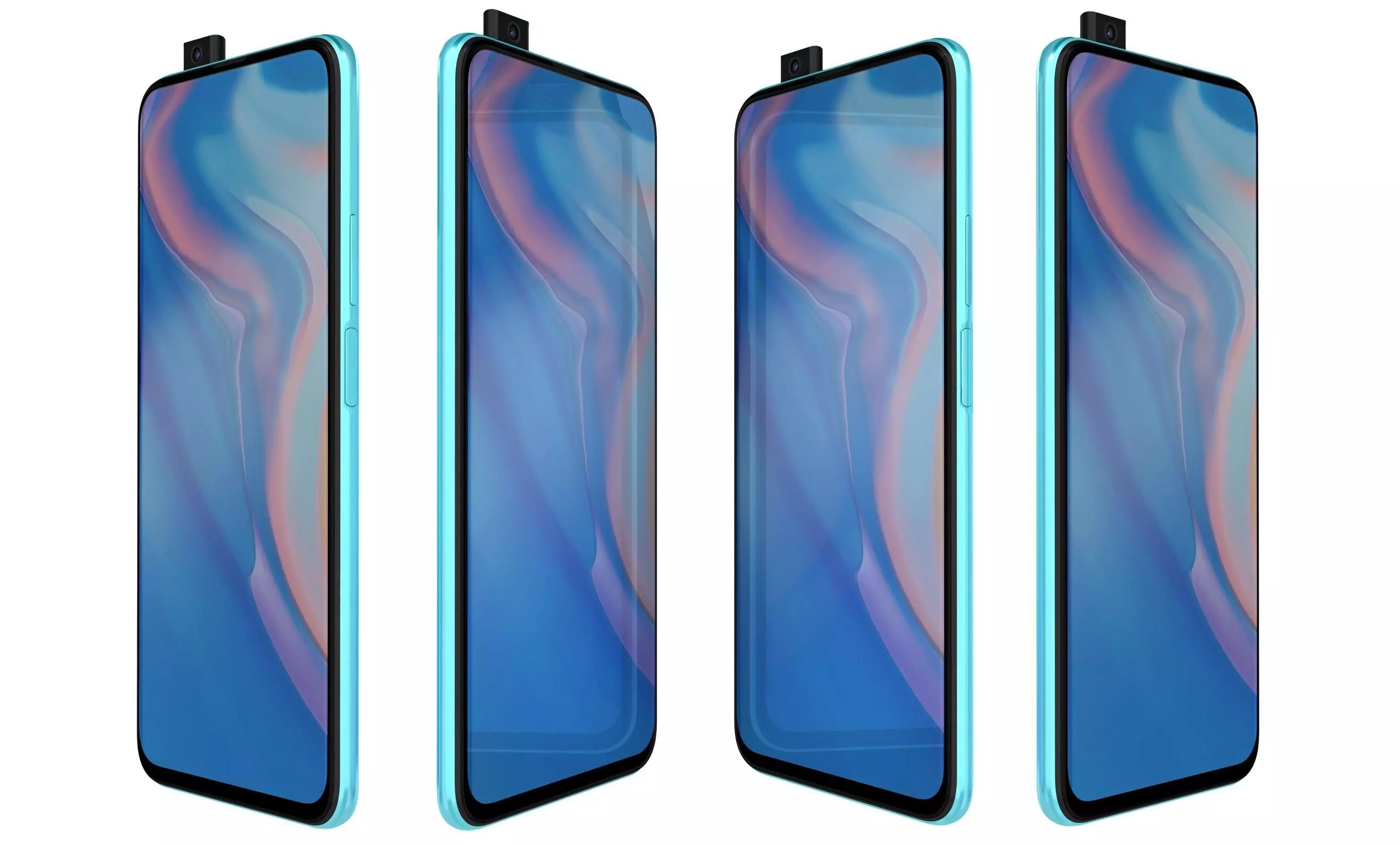 Huawei P Smart Pro 2019 Breathing Crystal High Poly 3D model_28