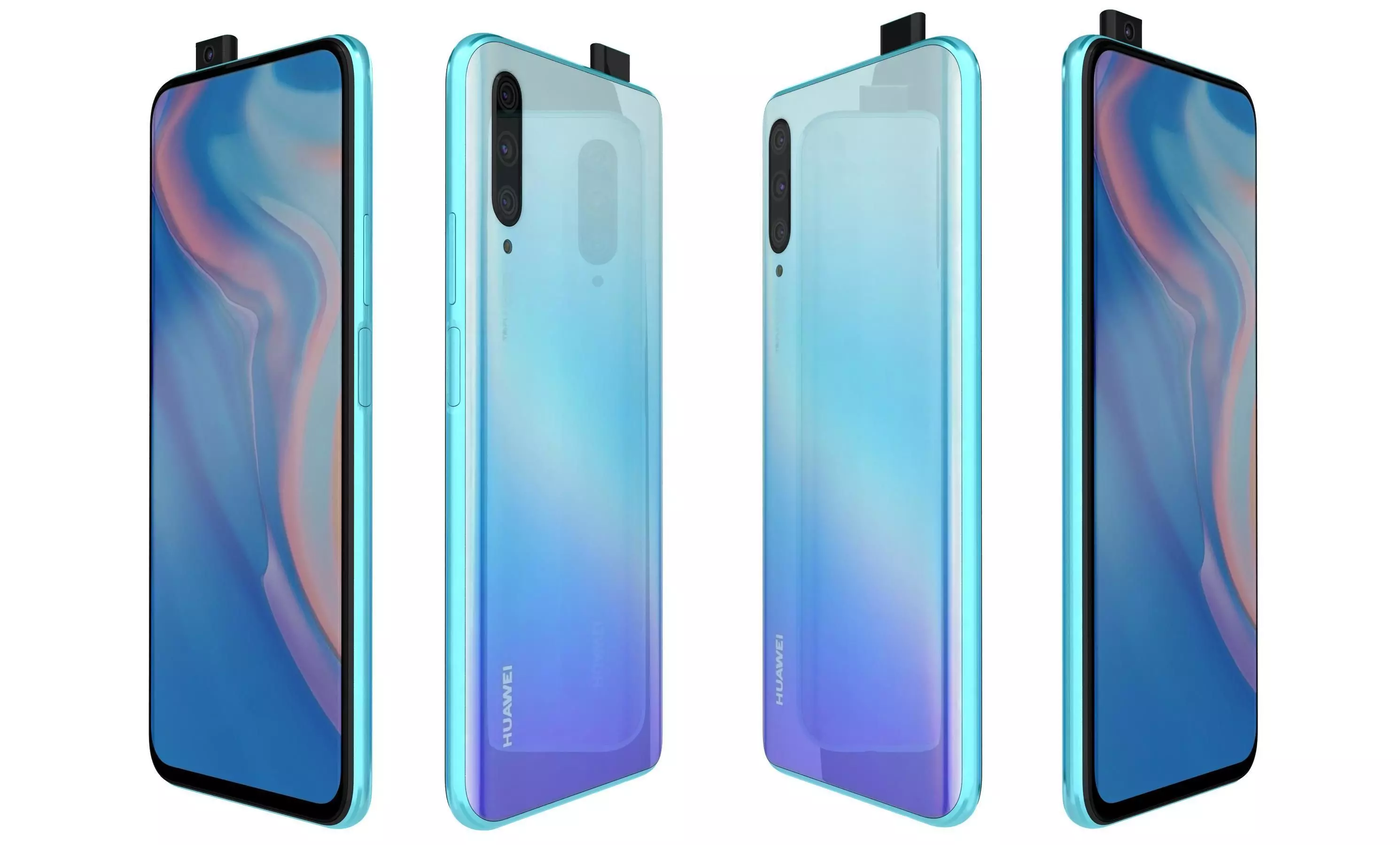 Huawei P Smart Pro 2019 Breathing Crystal High Poly 3D model_25