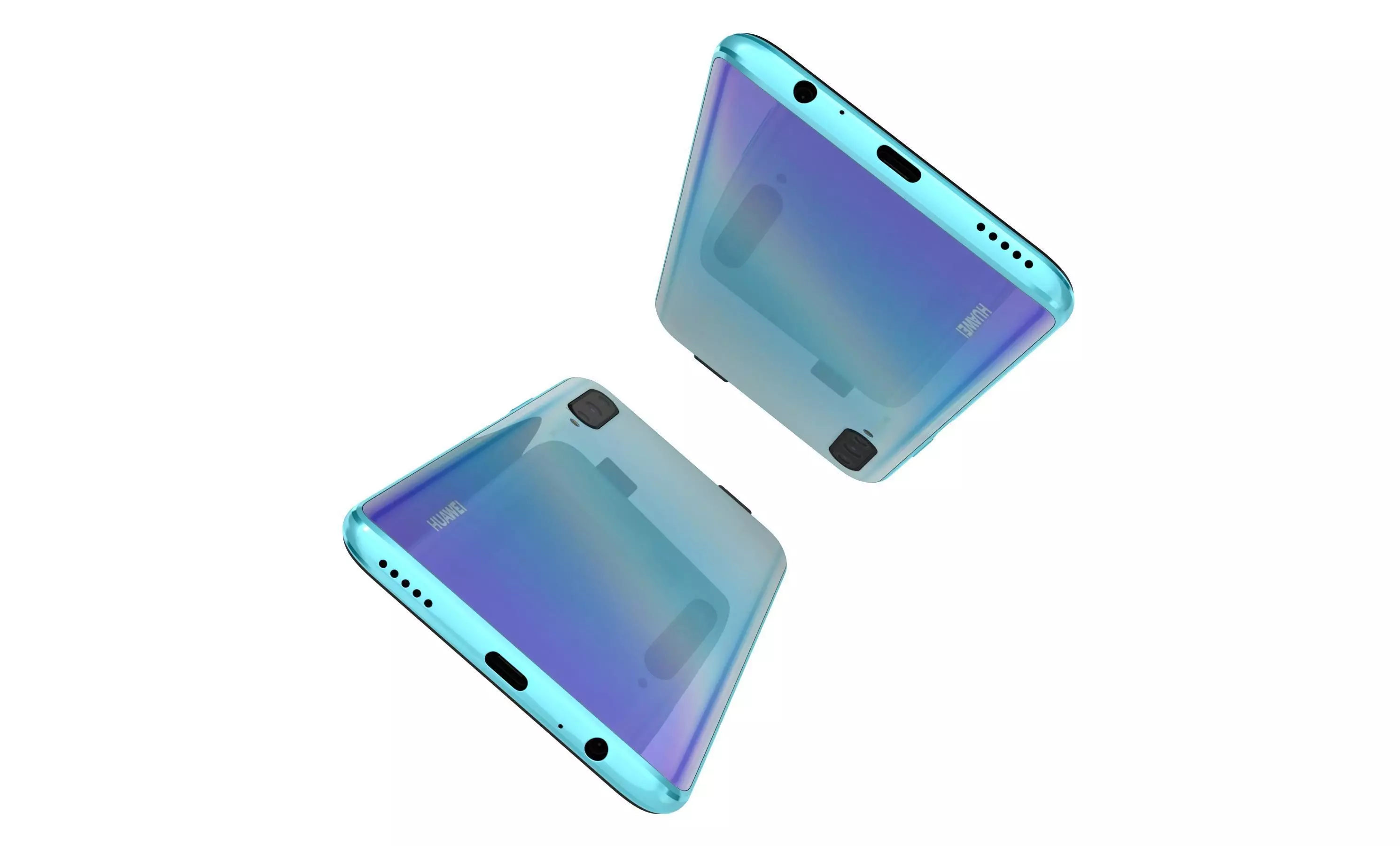 Huawei P Smart Pro 2019 Breathing Crystal High Poly 3D model_4
