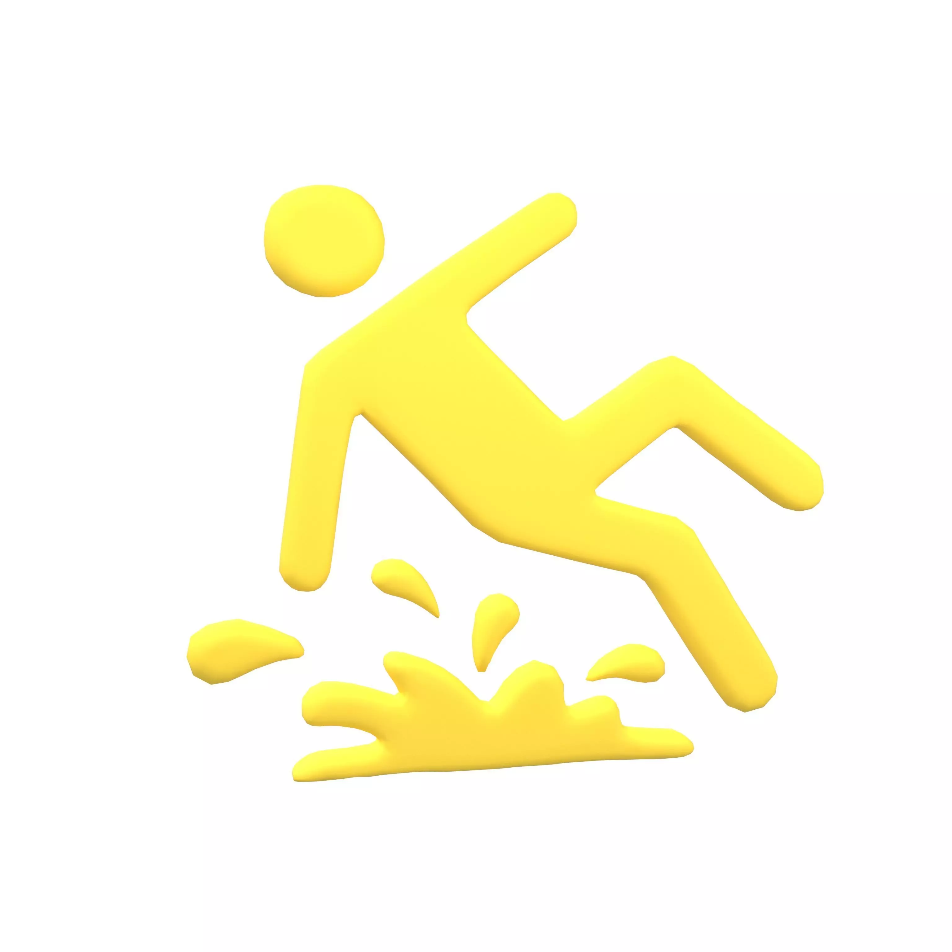 Caution Wet Floor Symbol v1 003 Low-poly 3D model