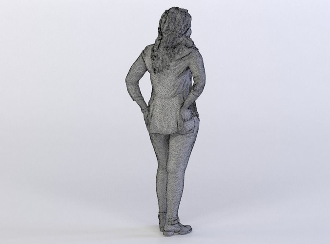 Chloe 0147 Woman standing, arms in her back pockets