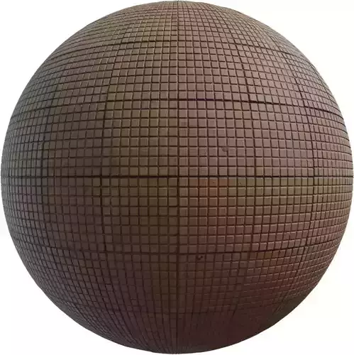 Square Mosaic Paver Grid PBR Texture