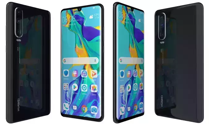 Huawei P30 Black High Poly