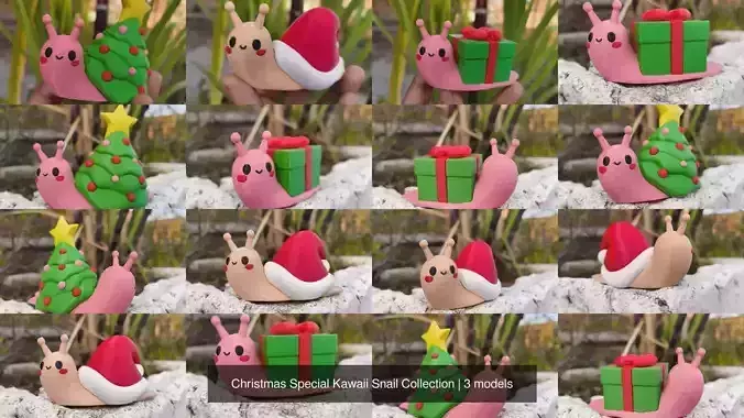 Christmas Special Kawaii Snail Collection