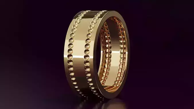 Mens wedding band 8mm EU60