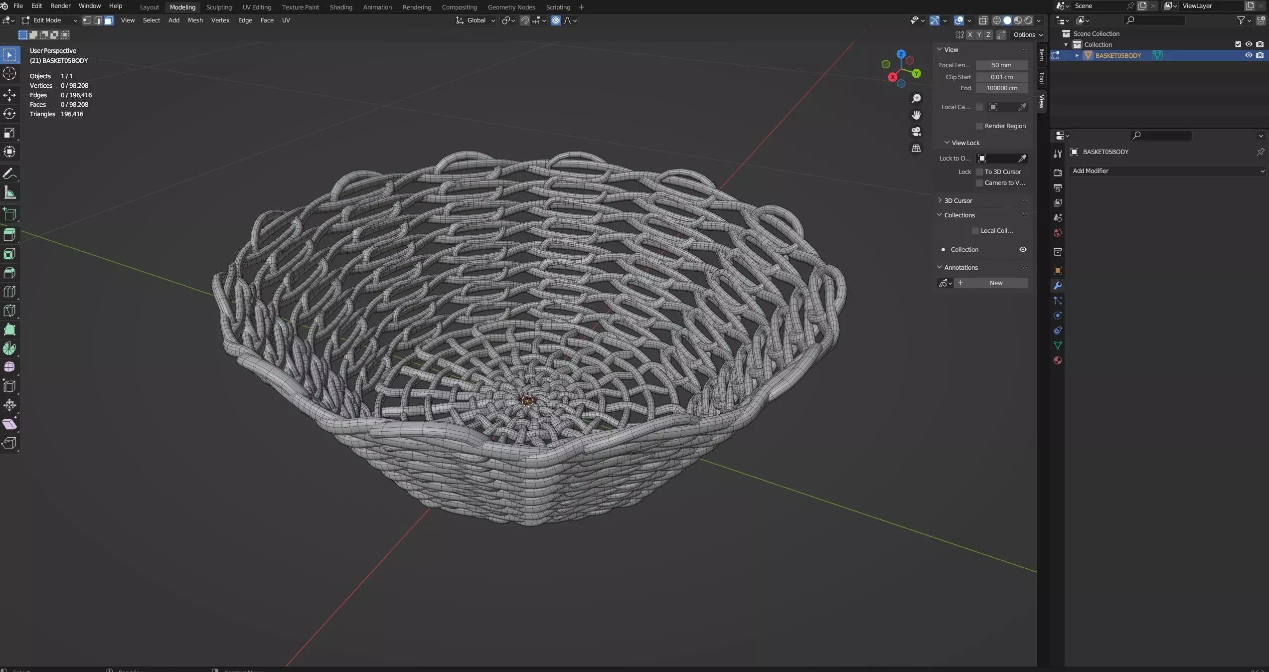 WICKER BASKET05 3D model_6