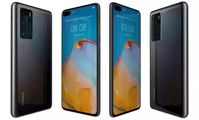 Huawei P40 Black High Poly