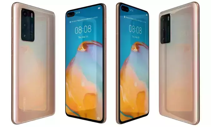 Huawei P40 Blush Gold High Poly