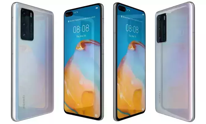 Huawei P40 Ice White High Poly