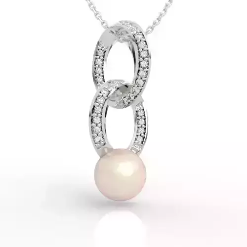 Elegant Infinity Pearl Pendant Necklace