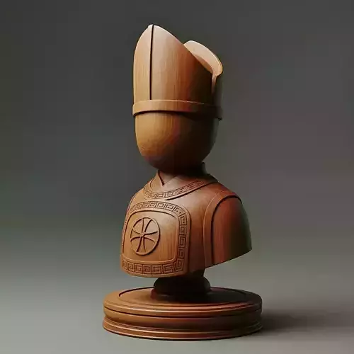 Classic Medieval Bishop Chess Piece