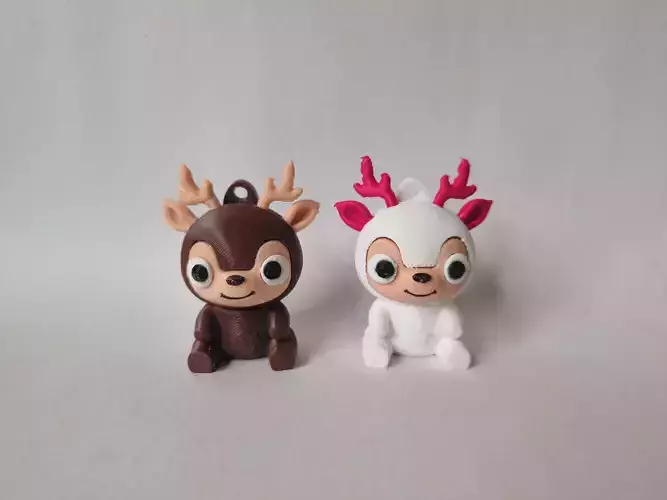 REINDEER RUDOLF  Adorable Reindeer STL Model GRACEFULPOLYGONS