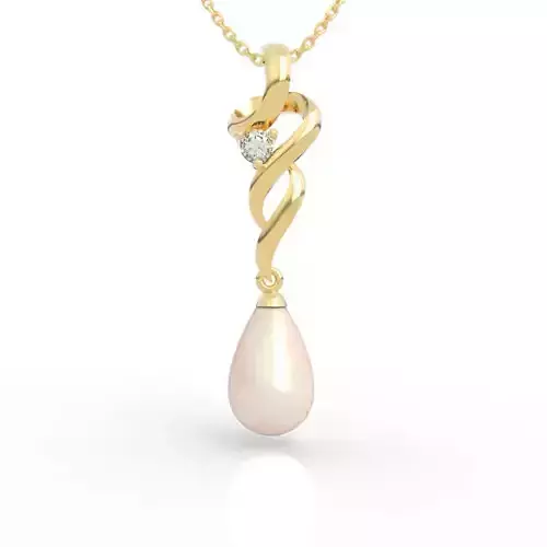 Premium Teardrop Pearl Pendant Necklace