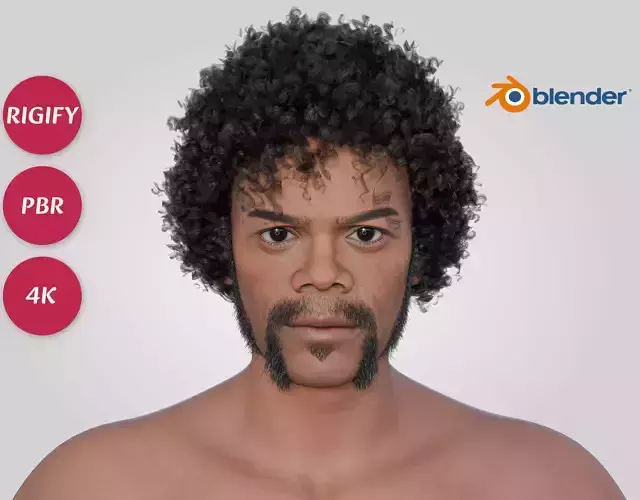 Samuel L Jackson - Young American Actor - Curly Hair